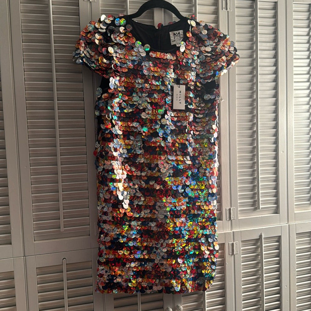 Molly’s Minis Size 12 Bright Large Sequence Dress